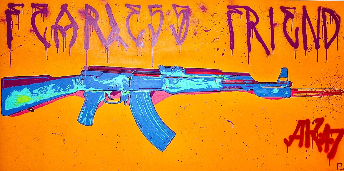 Original Painting of “AK47: Fearless Friend” (sold)