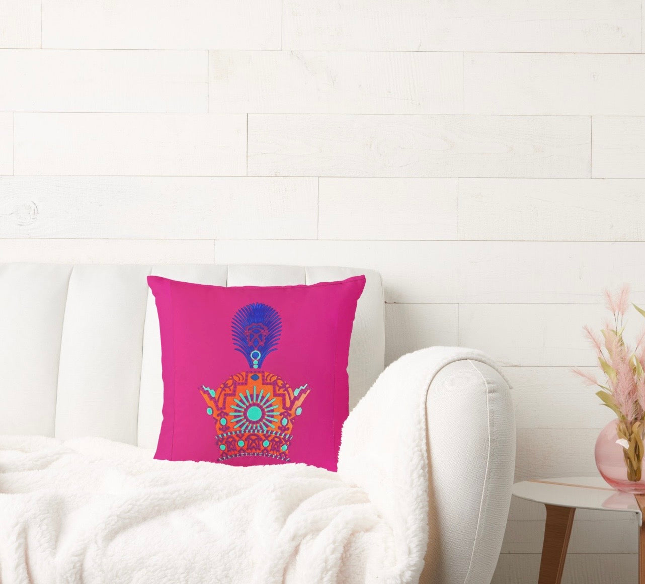 CROWN THROW PILLOW 16” x 16”