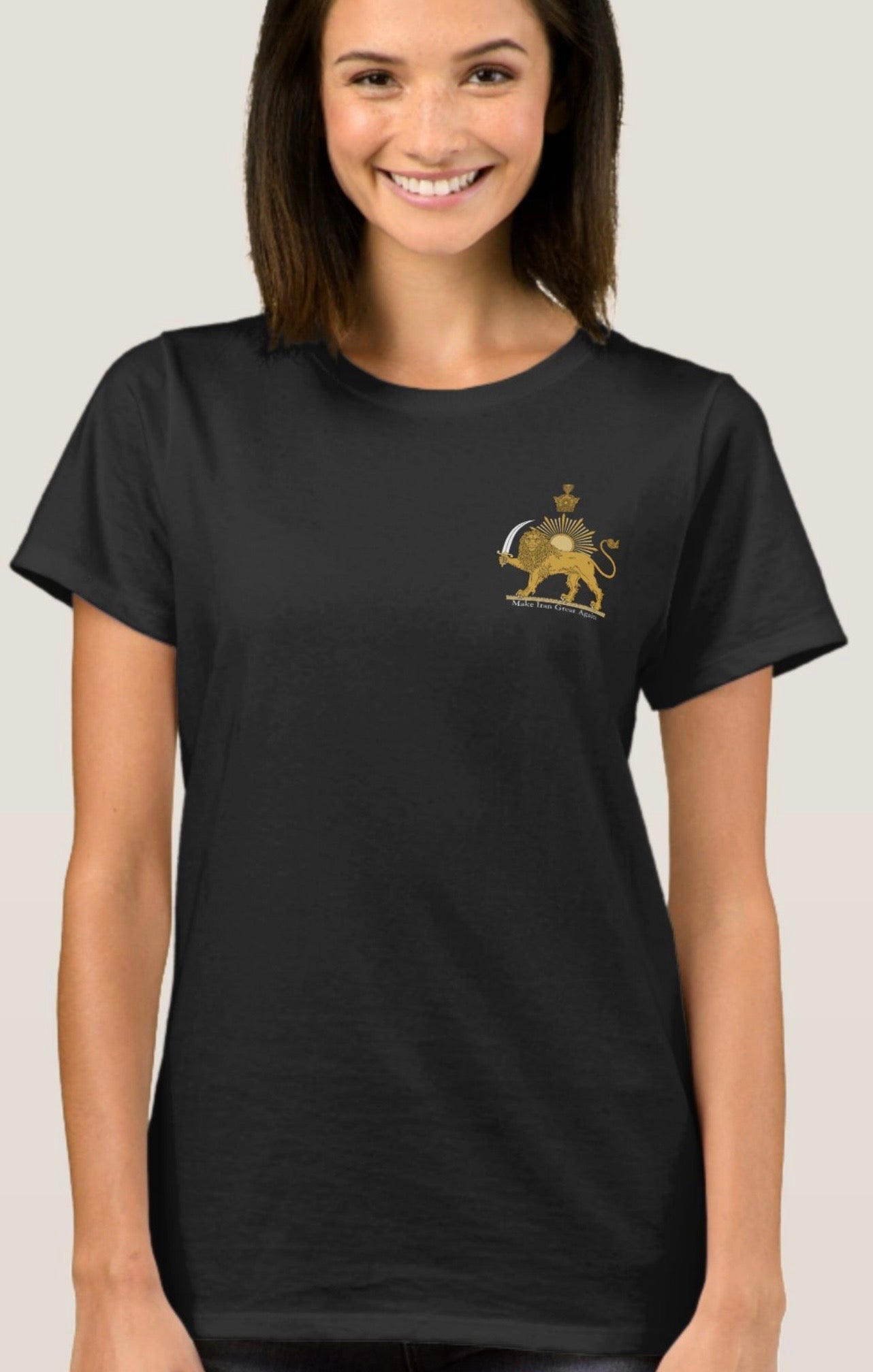 Lion and sun - Make Iran Great Again T-Shirt (women)