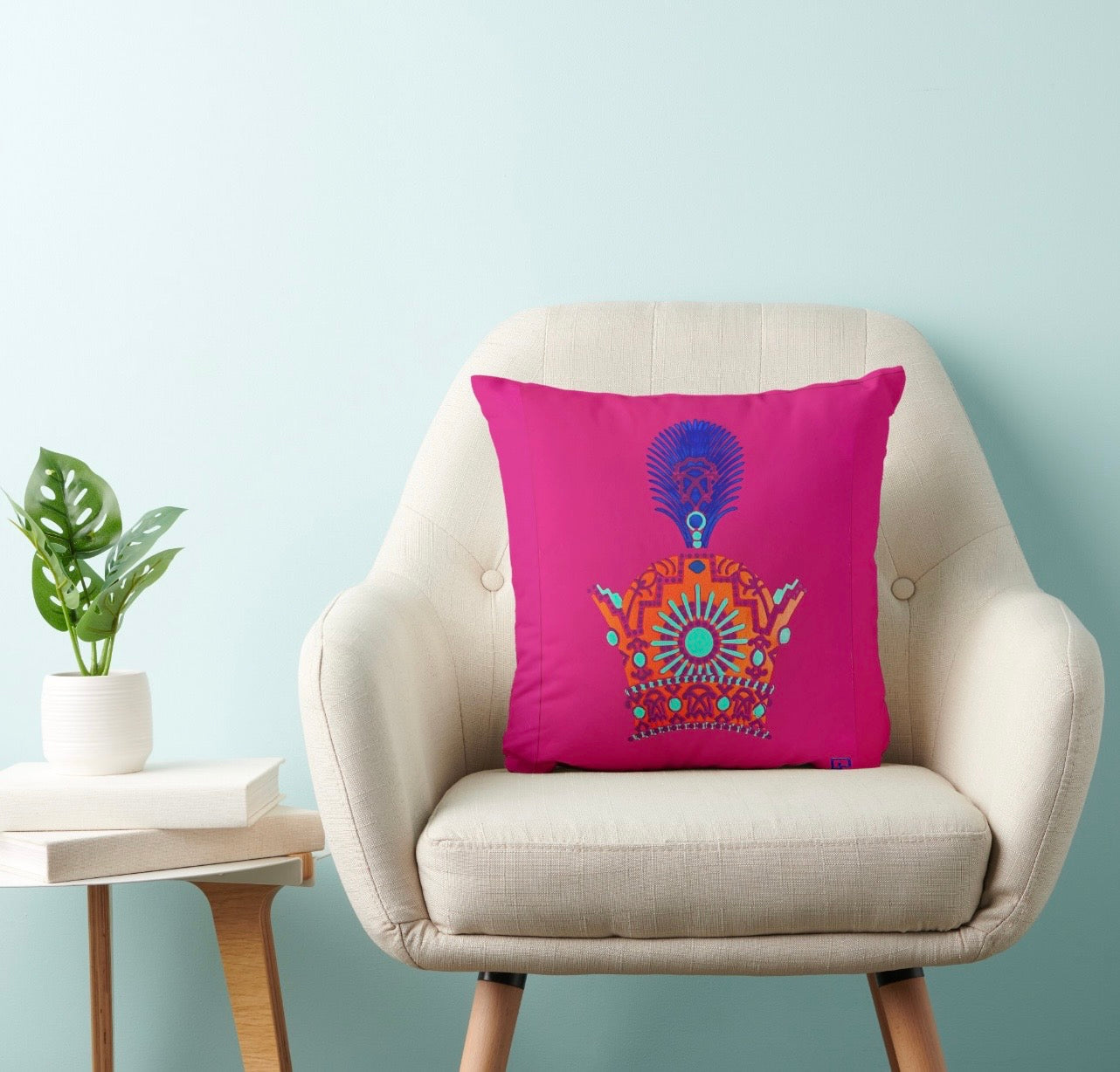 CROWN THROW PILLOW 16” x 16”