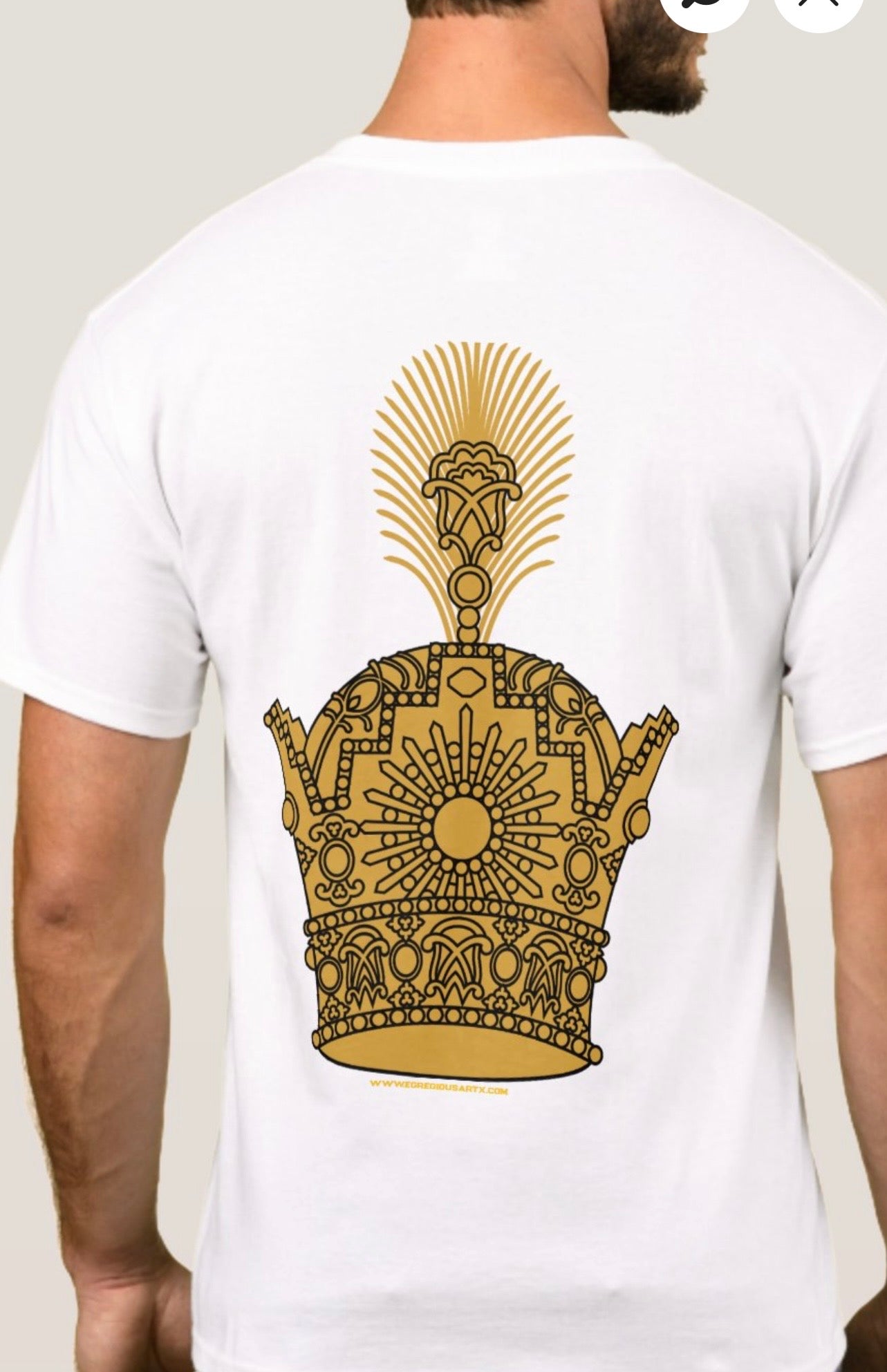 (Lion and sun with crown - Make Iran Great Again T-Shirt (men)