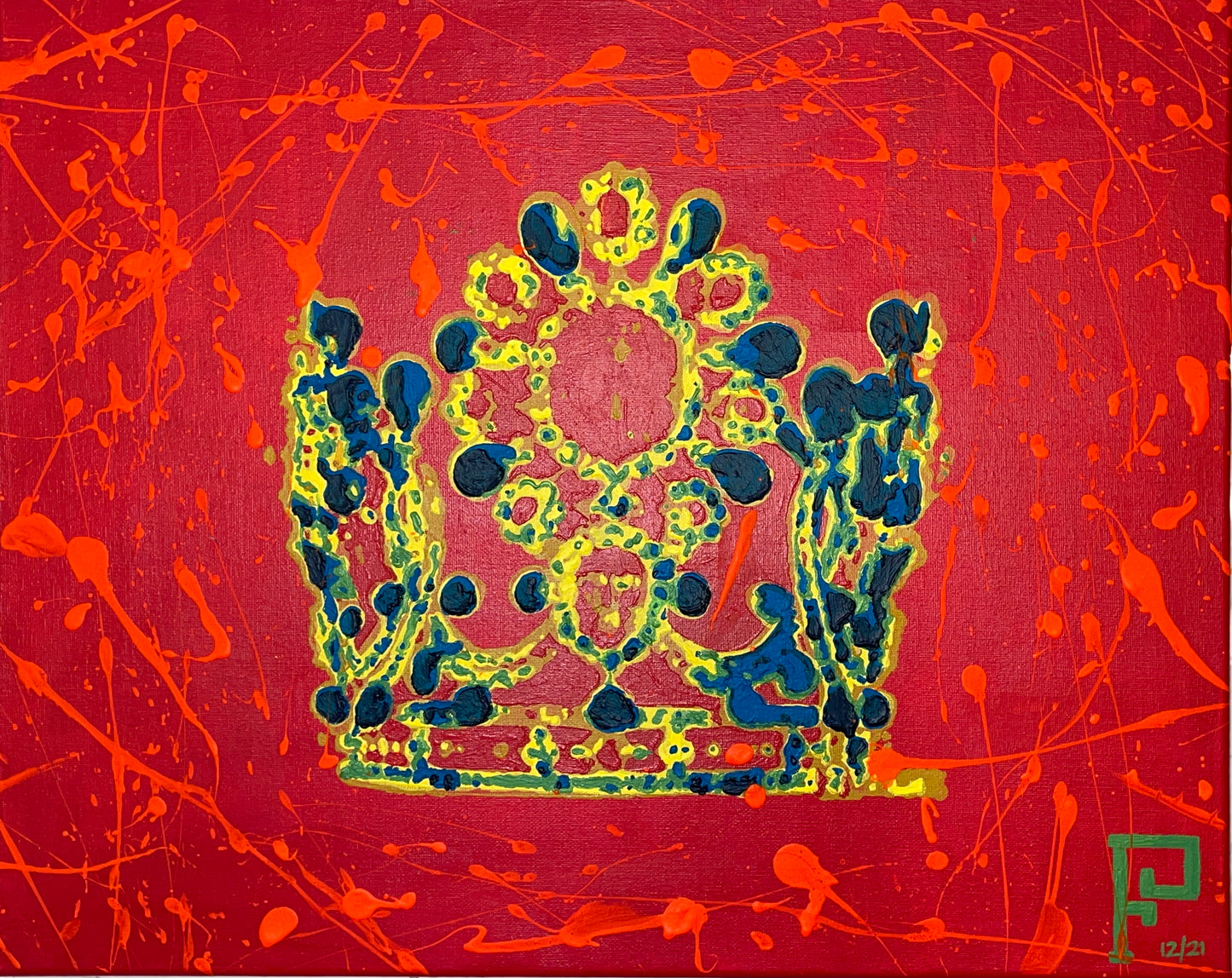 Original Painting of “Shahbanou Farah Pahlavi Crown”