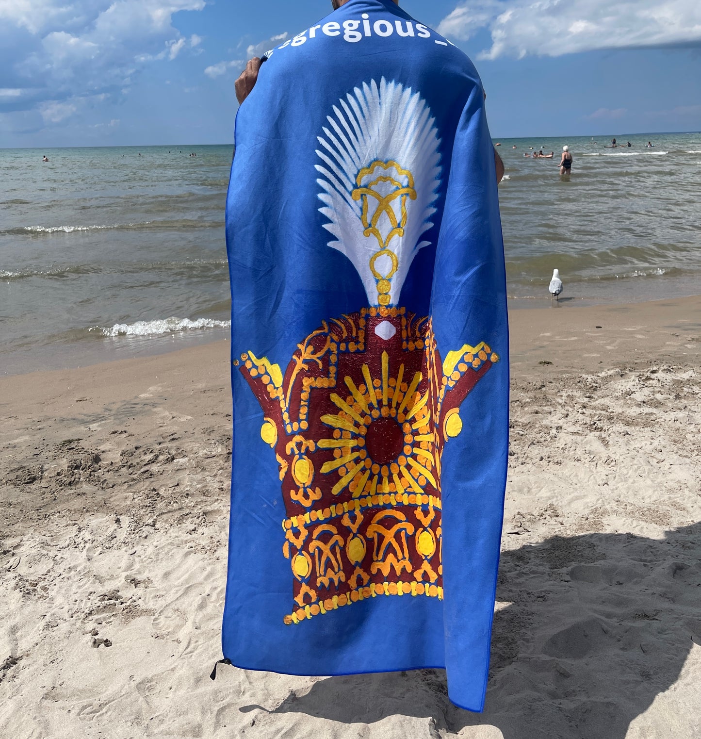 Crown Beach Towels (Blue)