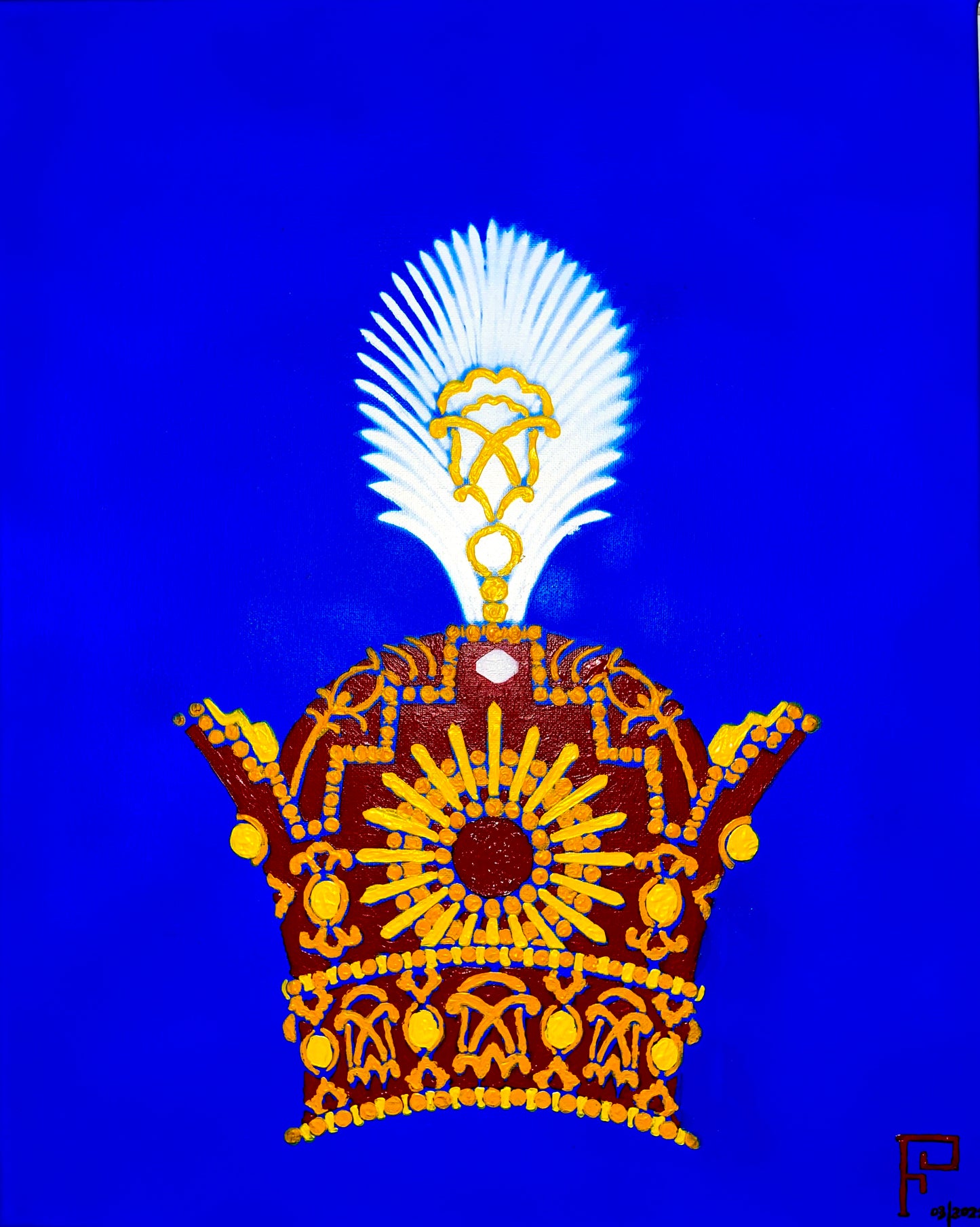 Original painting of “Pahlavi Imperial Crown”