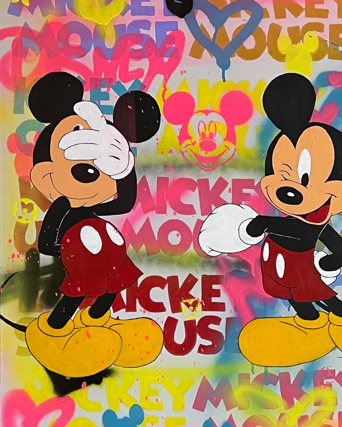 Limited edition 100 signed print of MickeyMouse Painting