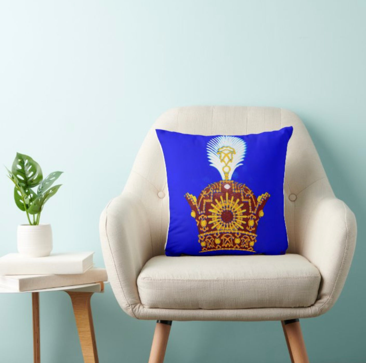 CROWN THROW PILLOW 16” x 16”