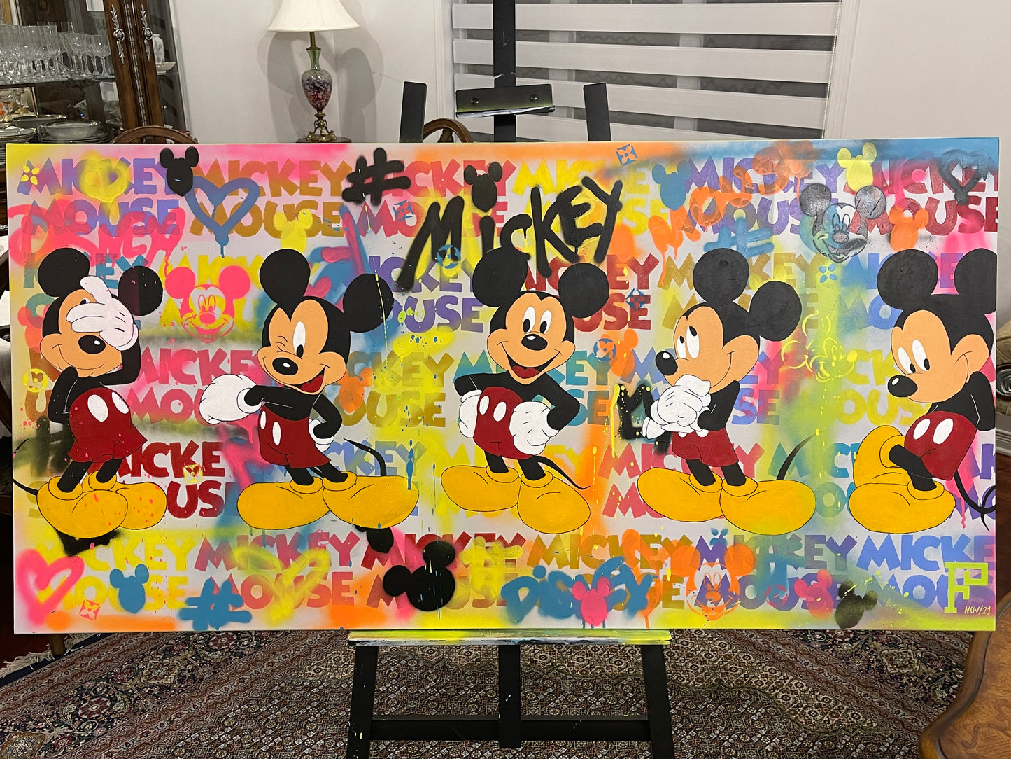 Limited edition 100 signed print of MickeyMouse Painting