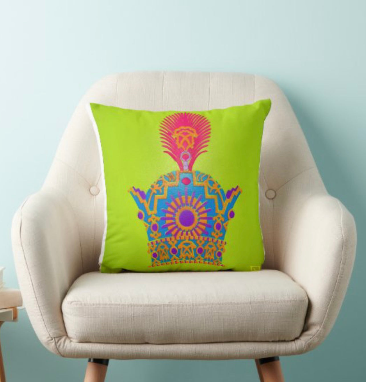 CROWN THROW PILLOW 16” x 16”