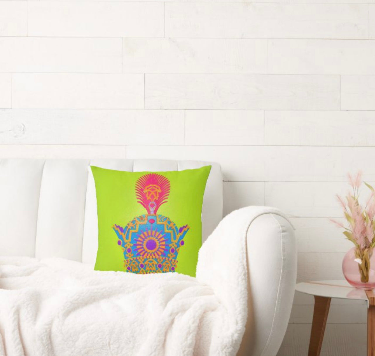 CROWN THROW PILLOW 16” x 16”