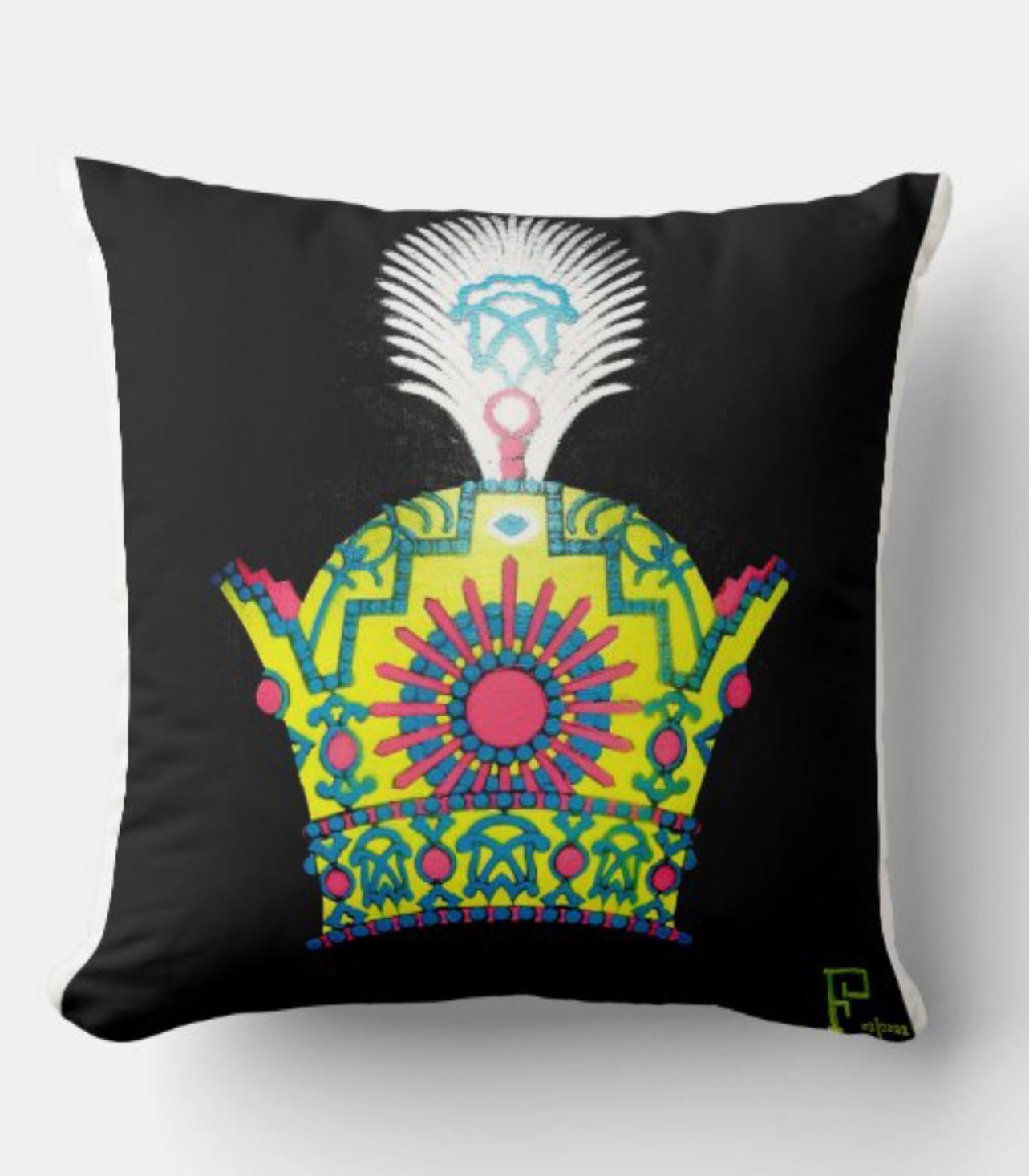 CROWN THROW PILLOW 16” x 16”