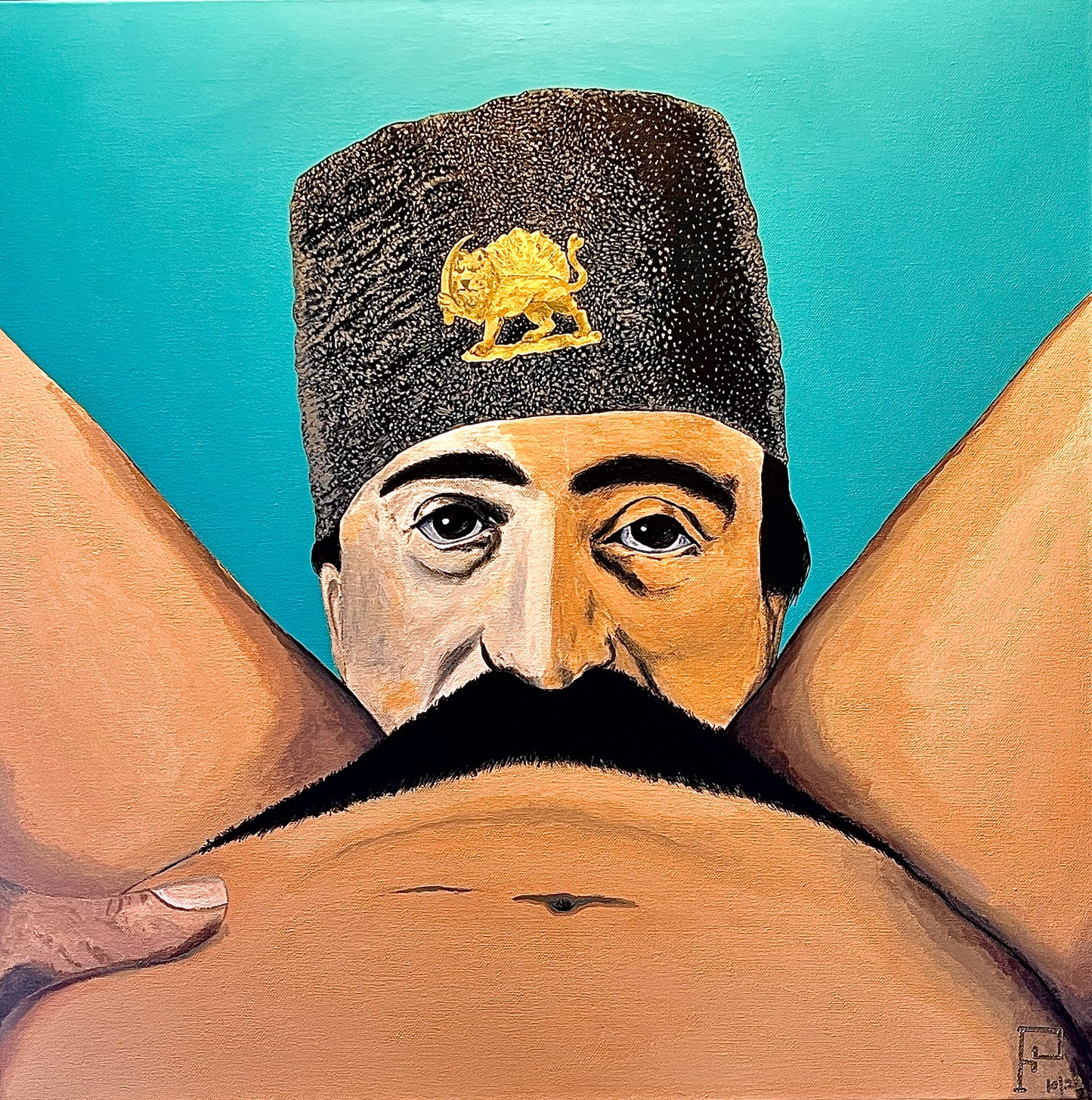 Original Painting of “Can You Feel The Moustache”