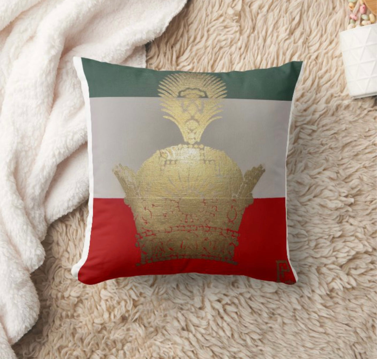 CROWN THROW PILLOW 16” x 16”