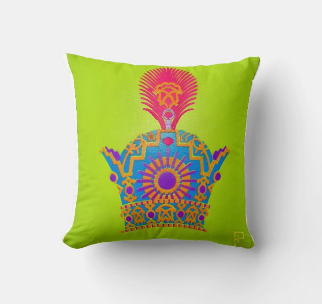 CROWN THROW PILLOW 16” x 16”