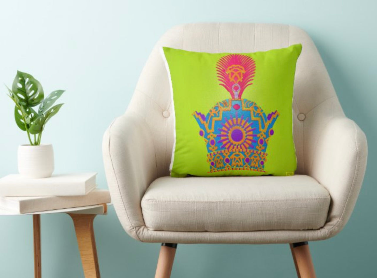 CROWN THROW PILLOW 16” x 16”