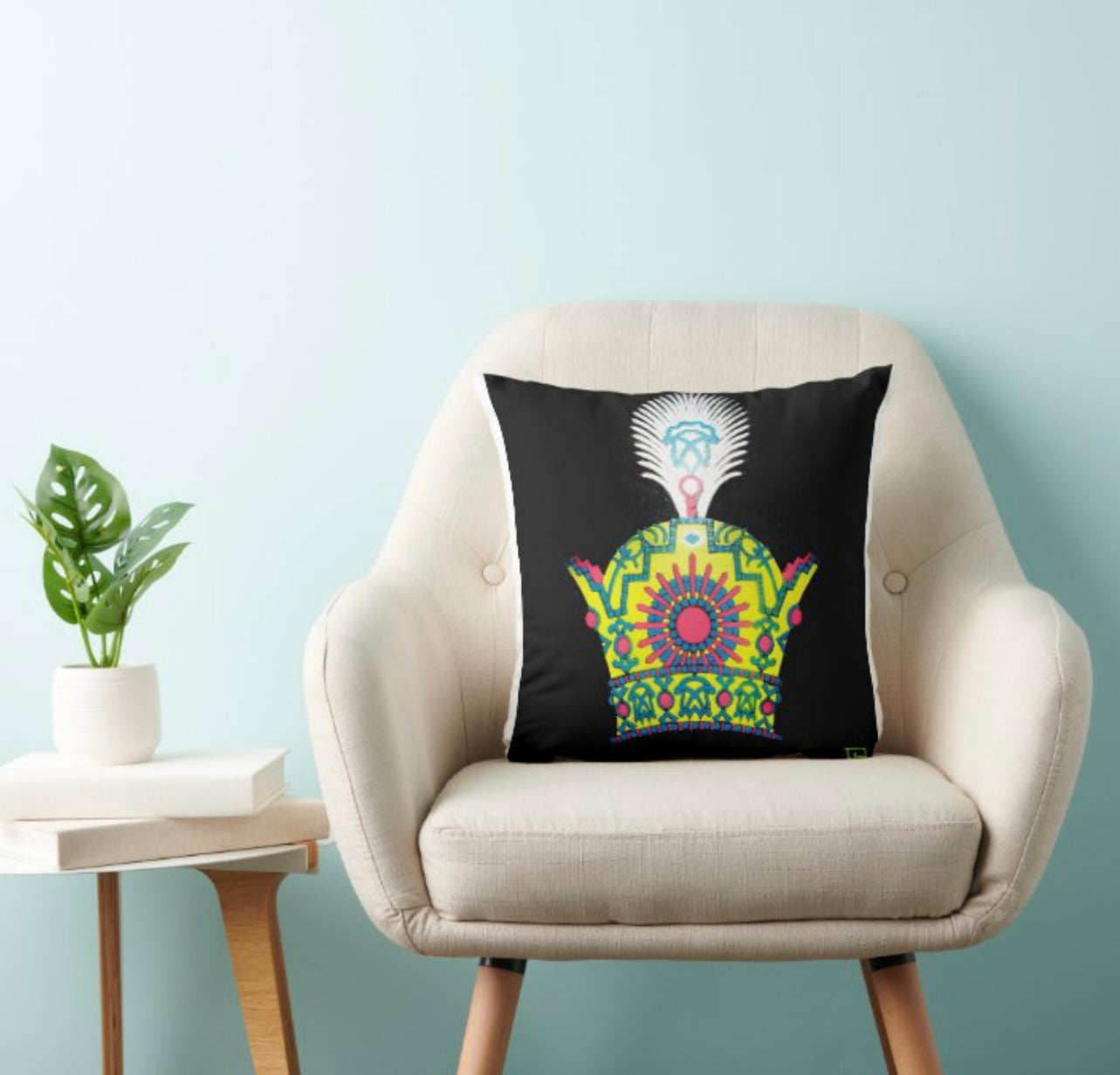 CROWN THROW PILLOW 16” x 16”